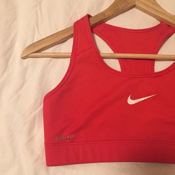Bright red Nike sports bra - Picture 2 of 3